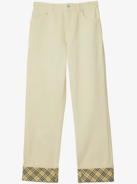 Burberry checkered straight-leg jeans