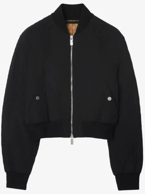 Burberry Jaqueta bomber cropped com zíper
