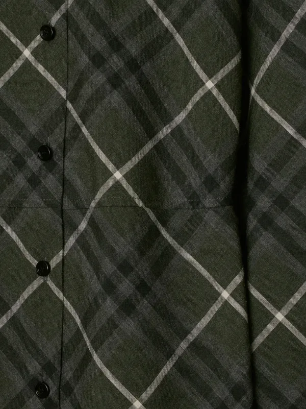 Burberry チェック シャツドレス | グレー | FARFETCH JP