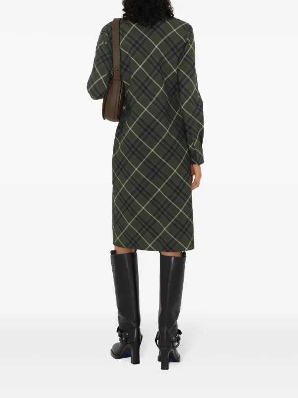 BURBERRY チェック柄 シャツドレス Burberry チェック シャツドレス | グレー | FARFETCH JP