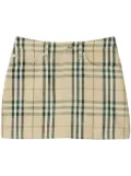 Burberry check-pattern mini skirt - Neutrals