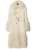 Burberry corduroy trench coat - White