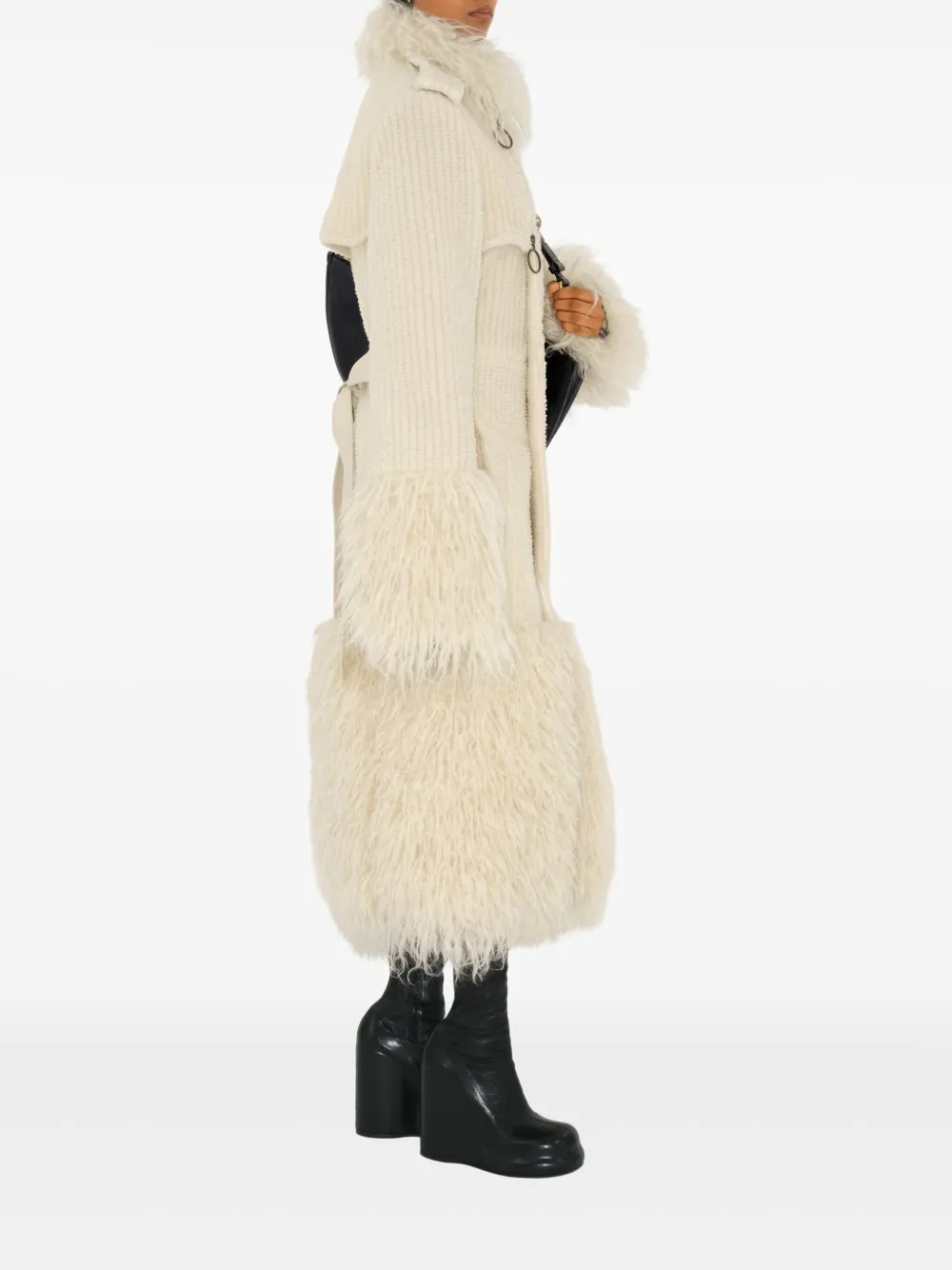 Shop Burberry Corduroy Trench Coat In White