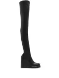 Burberry leather pillar high boots - Black