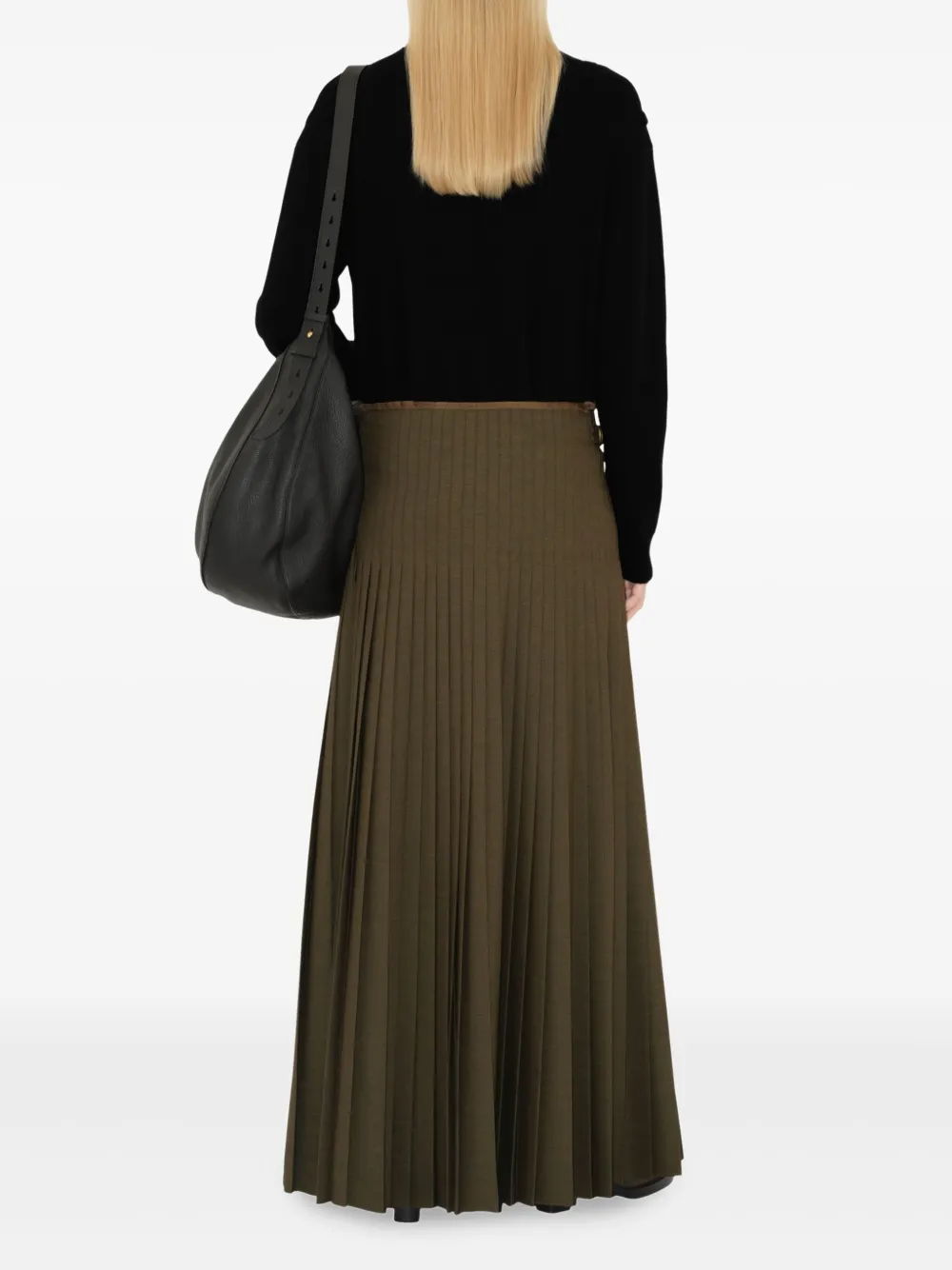 Shop Burberry Wool Skirt In Brown