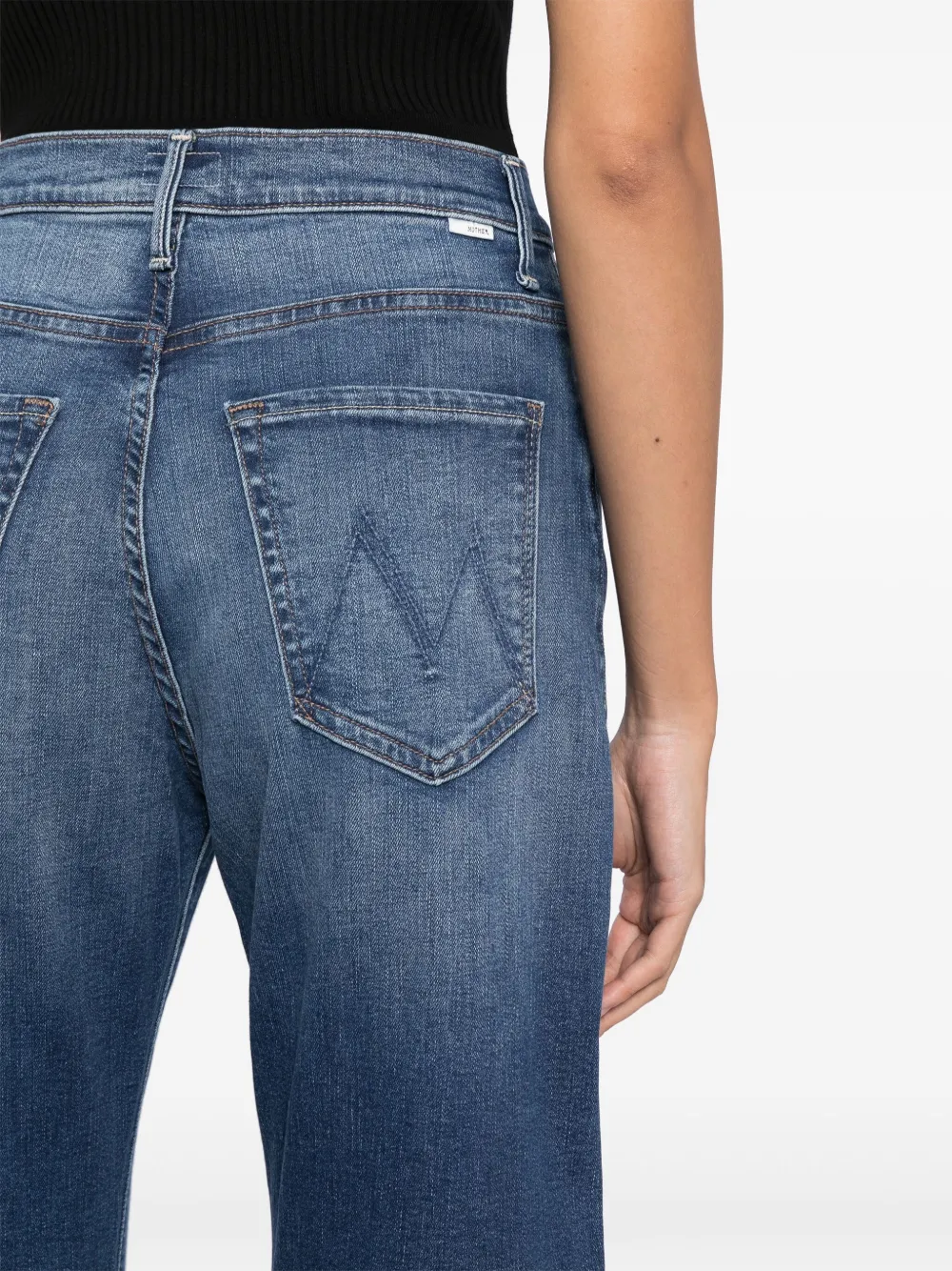 MOTHER The Lasso Heel jeans met wijde pijpen Blauw