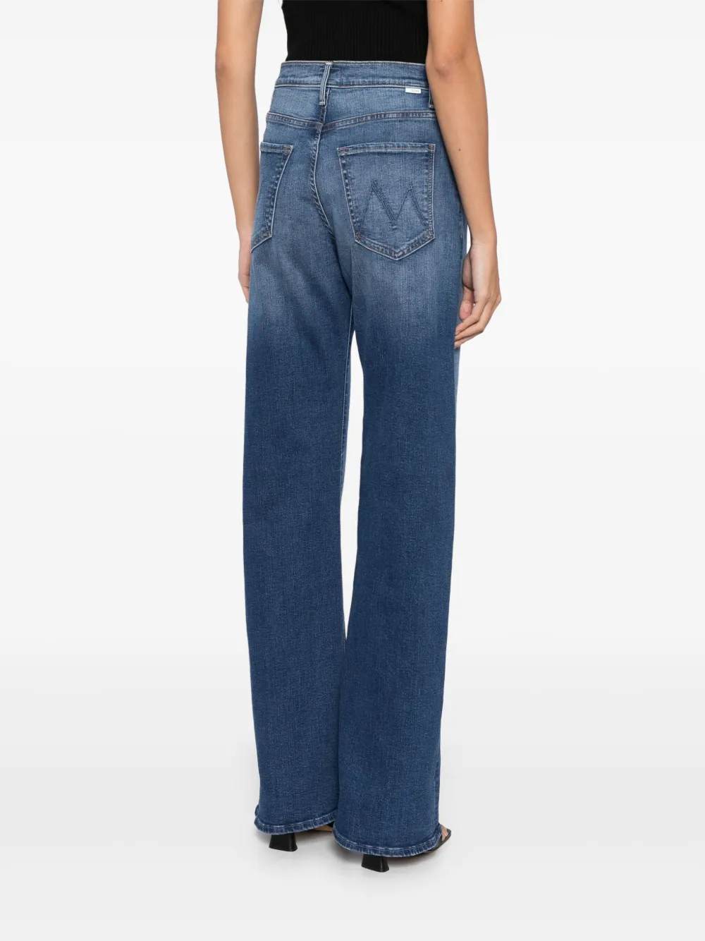 MOTHER The Lasso Heel jeans met wijde pijpen Blauw