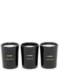 LUMIRA Tall, Dark & Handsome candles (set of three) - Black