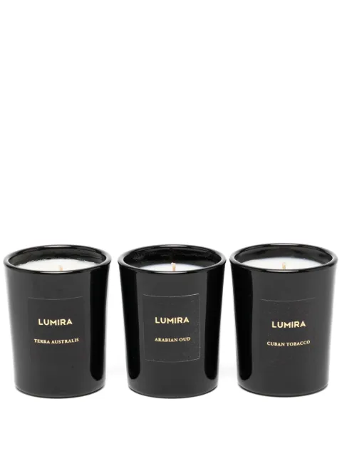 LUMIRA juego de tres velas Tall, Dark & Handsome
