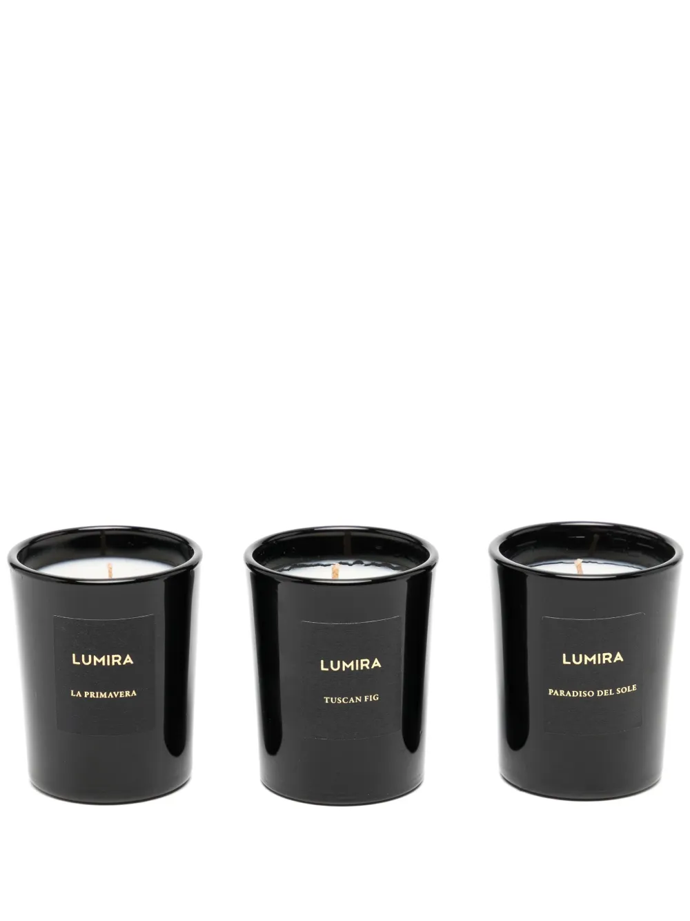 Lumira La Dolce Vita Candles (set Of Three) In Black