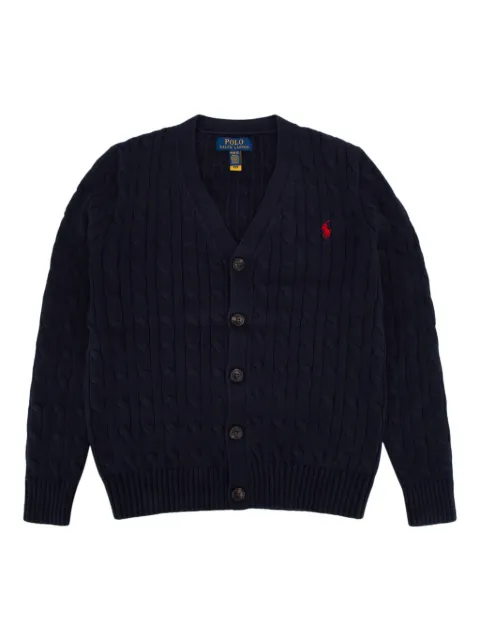 POLO RALPH LAUREN KIDS cable-knit cotton cardigan