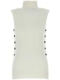 Giorgio Armani mock-neck wool top - White