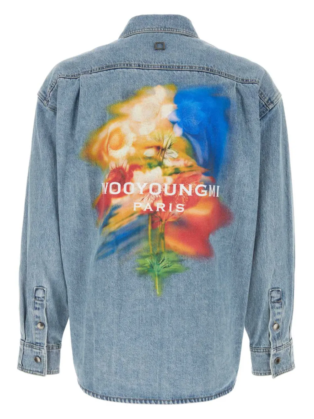 Wooyoungmi Swaying Flower denim overhemd - Blauw