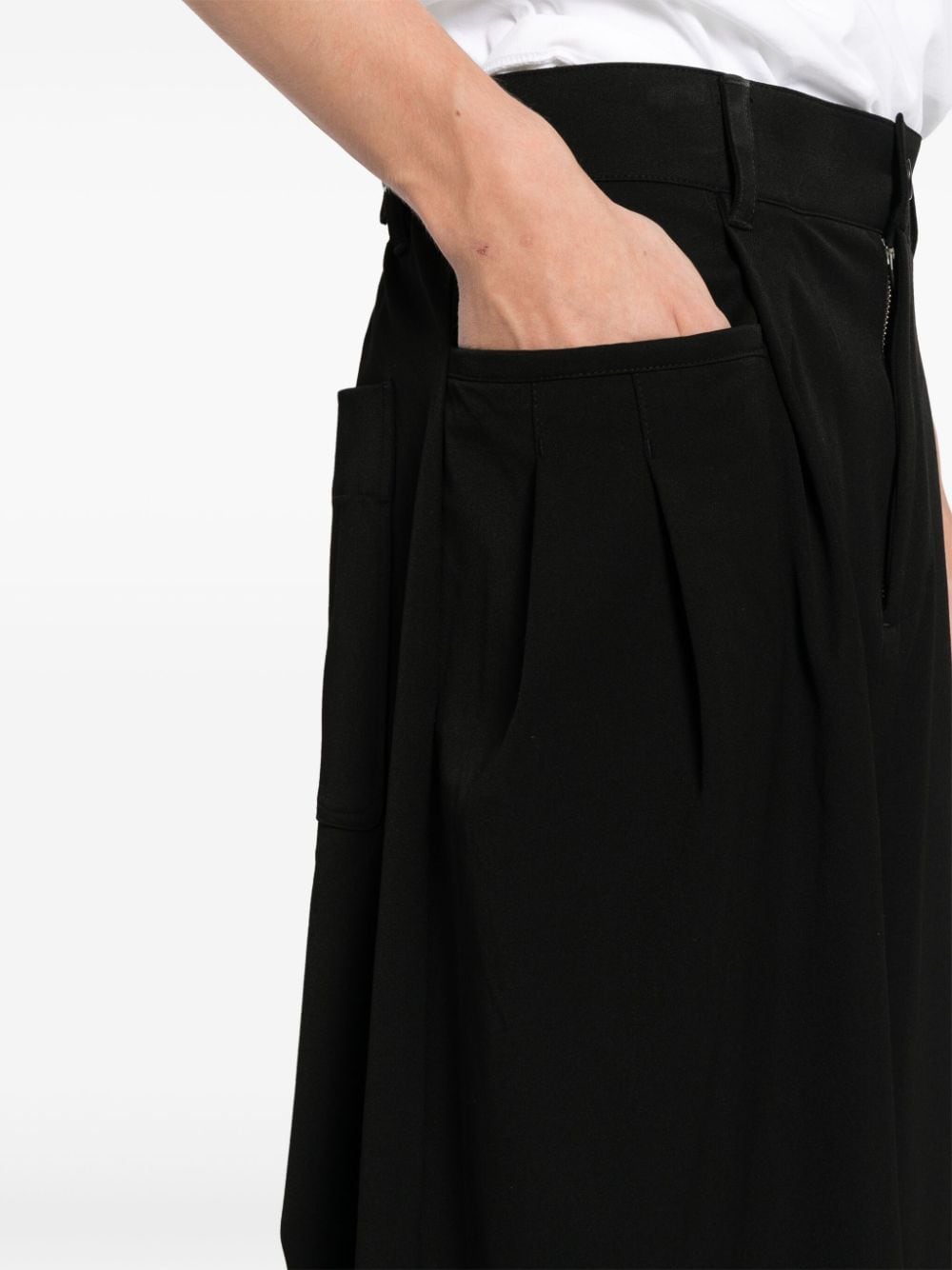 Shop Songzio Level Volume Wide Trousers In Black