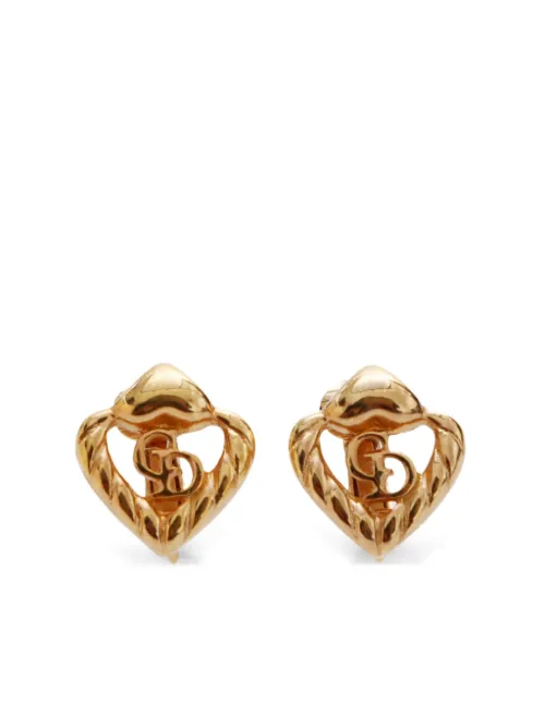 Boucles d'oreilles cœur à clips - Christian Dior Pre-Owned - Modalova