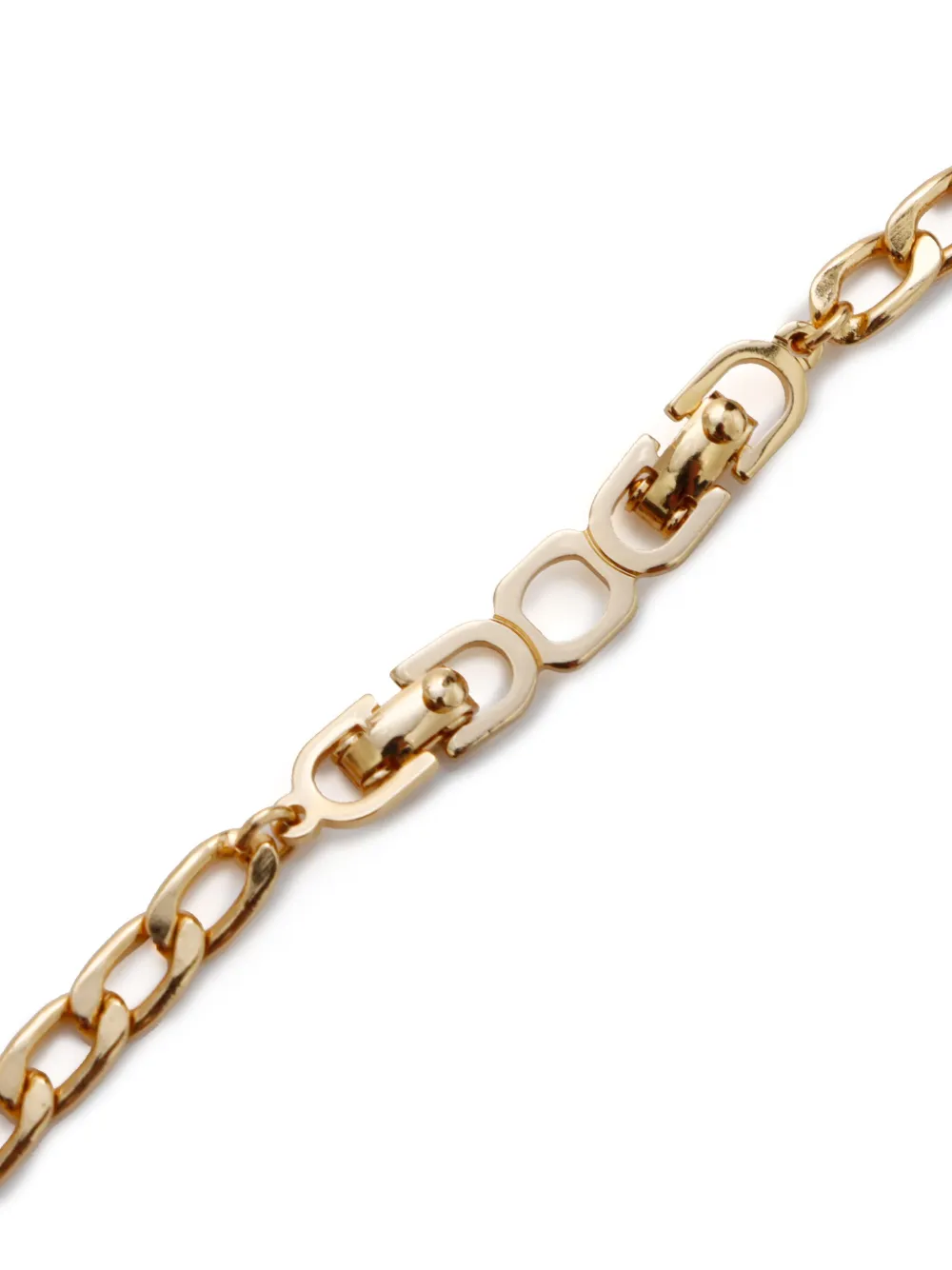 Pre-owned Dior Cd Rhinestone-embellished Necklace In 金色