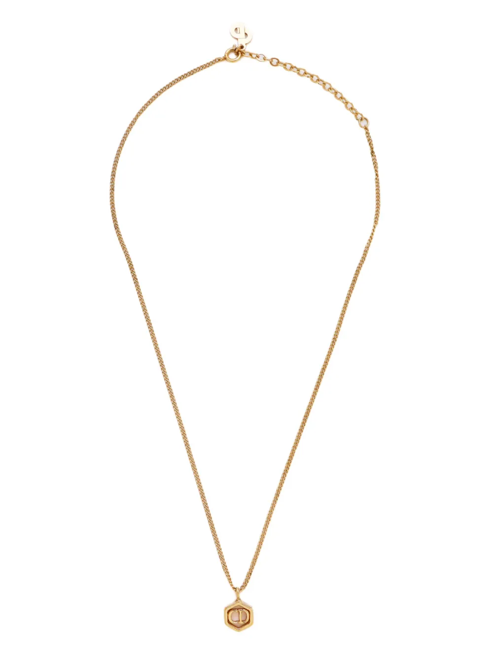 Pre-owned Dior Cd Pendant Necklace In 金色