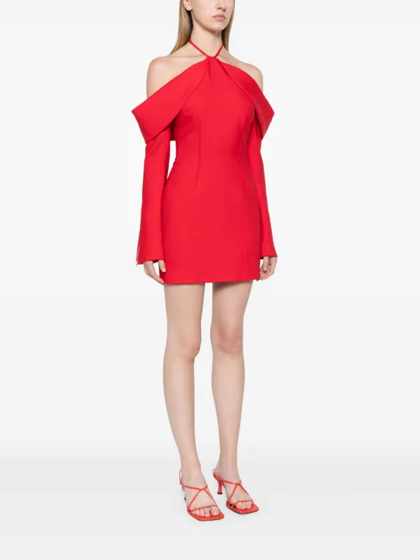 David Koma off-shoulder Mini Dress Red FARFETCH IN