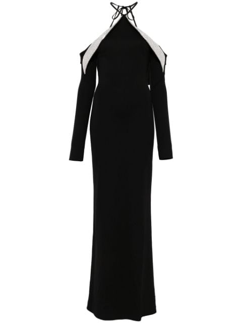 David Koma crystal-embellished off-shoulder gown 