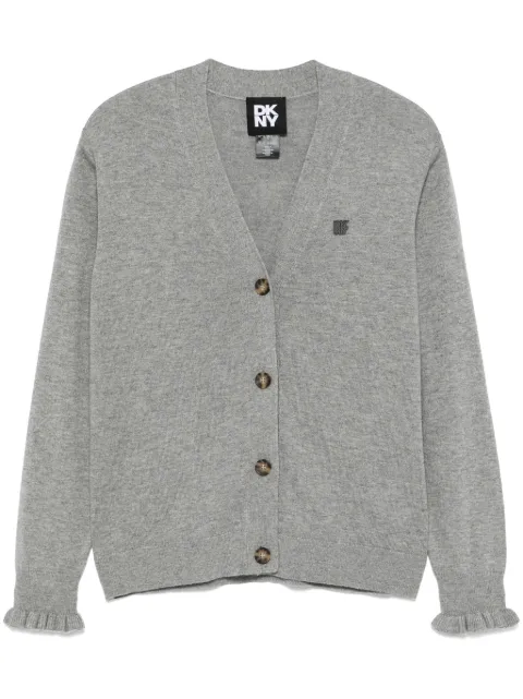 DKNY logo-patch cardigan