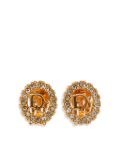 Christian Dior Pre-Owned rhinestone-embellished earrings - Gold