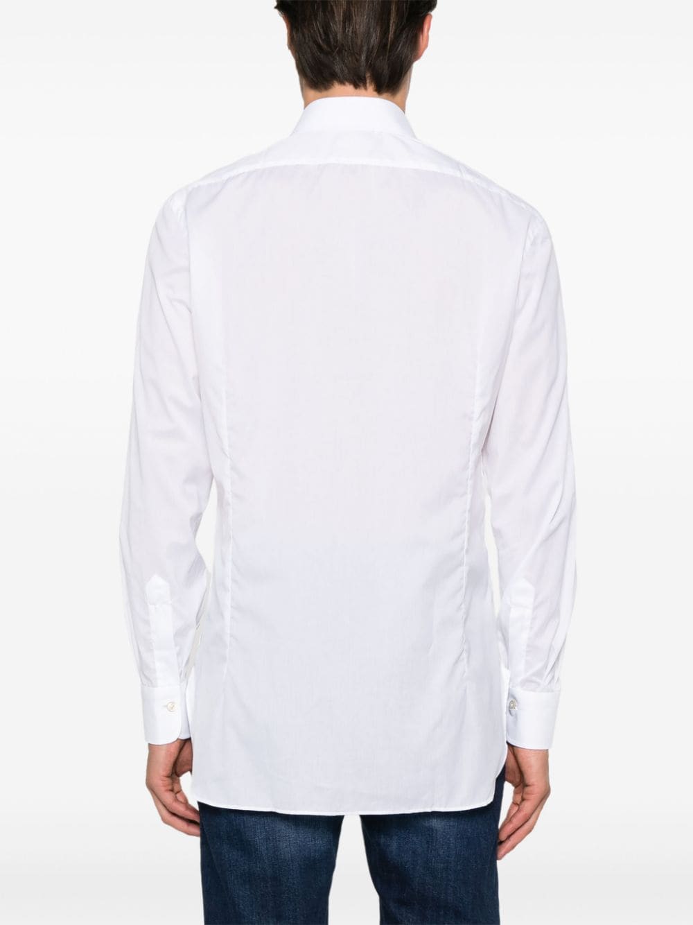 Shop Kiton Cotton Shirt In White