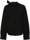 ALAINPAUL scarf-collar shirt - Black