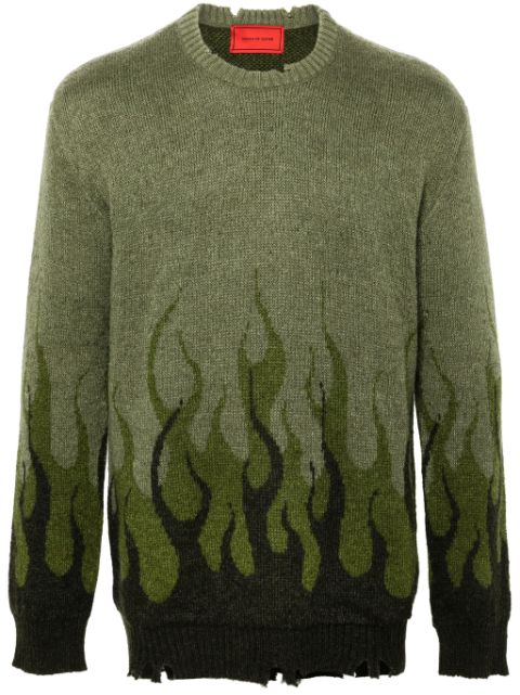 Vision Of Super flame-jacquard sweater