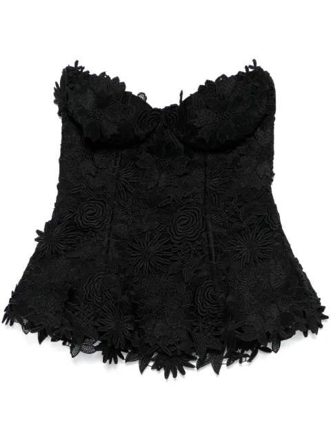 Giuseppe Di Morabito bustier con encaje floral