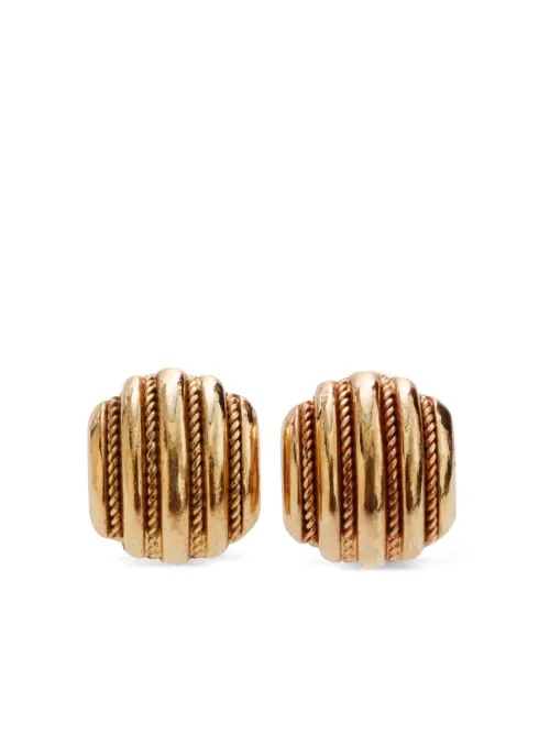 Boucles d'oreilles à détail de chaîne - Christian Dior Pre-Owned - Modalova