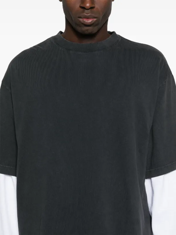【関税込み】Axel Arigato ブラック Optic ディストレス Tシャツ Black Optic Distressed T-shirt by Axel Arigato on Sale