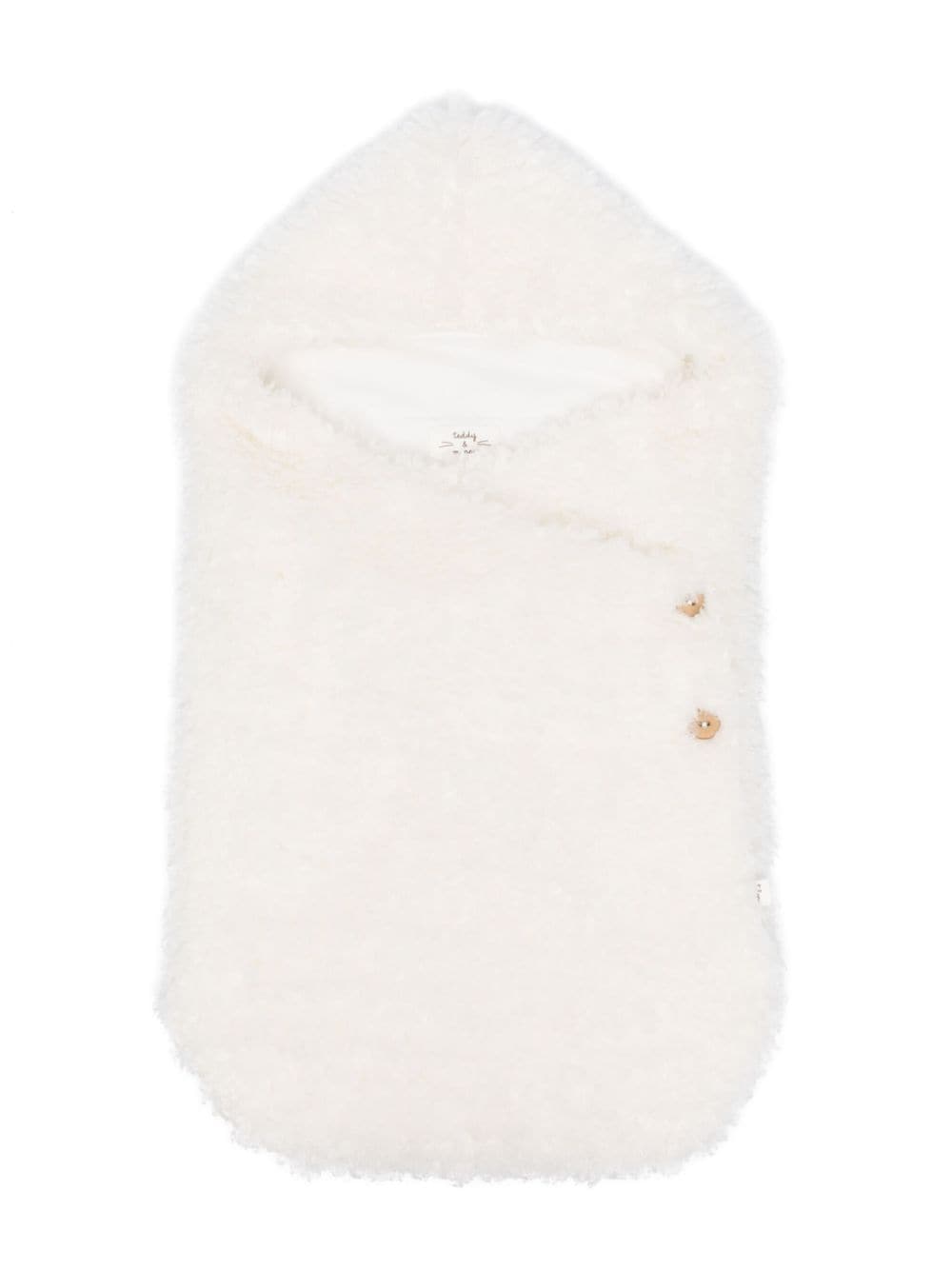 Teddy & Minou Faux-shearling Sleeping Bag In White