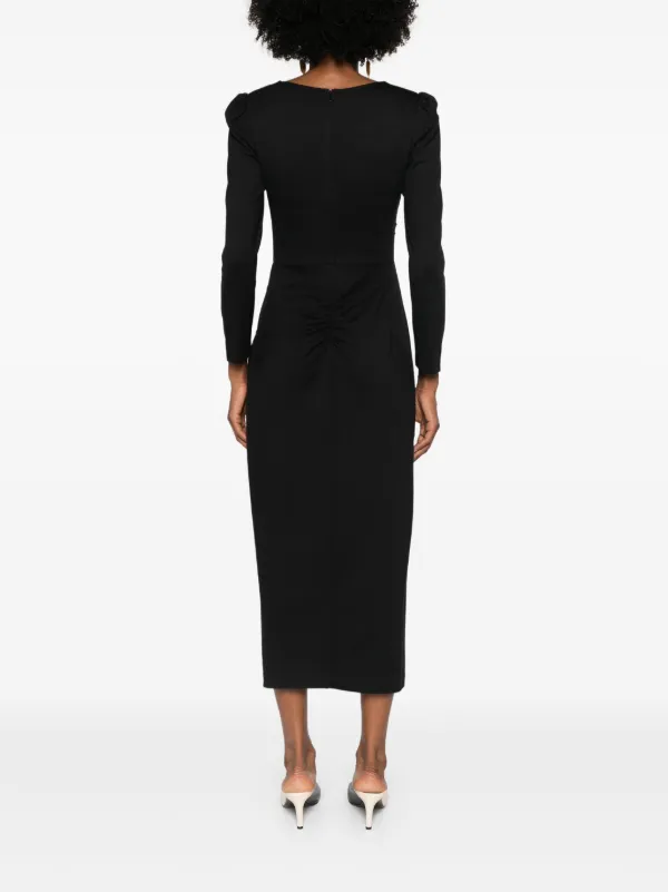 DIANE VON FURSTENBERG ワンピース Hughie jersey midi 855807 Hughie jersey midi dress in black - Diane Von Furstenberg
