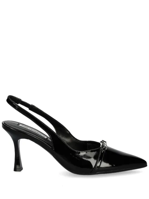 Karl Lagerfeld 85mm logo plaque pumps 