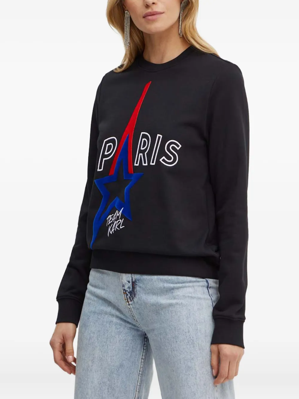 Karl Lagerfeld star-motif sweatshirt | Black | Image 1