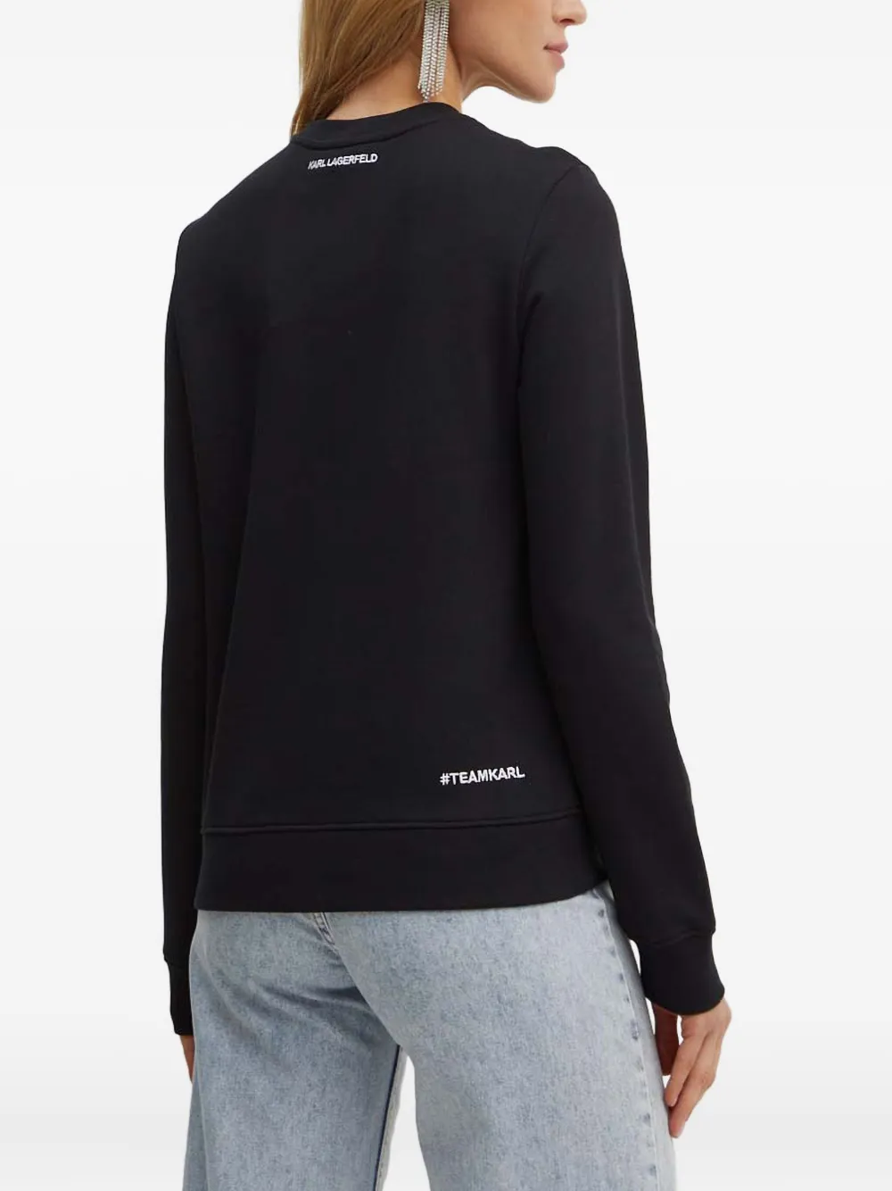 Karl Lagerfeld Sweater met sterrenpatroon Zwart