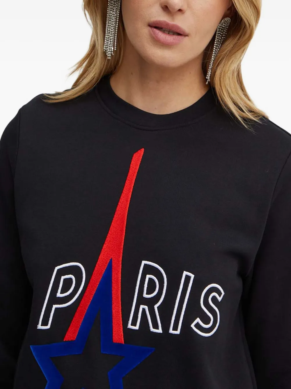 Karl Lagerfeld Sweater met sterrenpatroon Zwart
