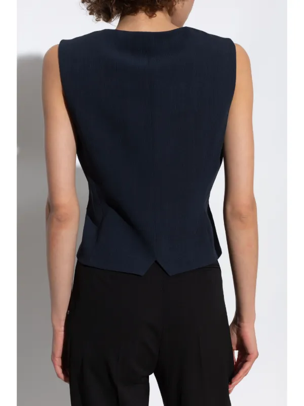 トップス opus yeba Theory Luxe 2021 Theory slim-fit Vest | Blue | FARFETCH