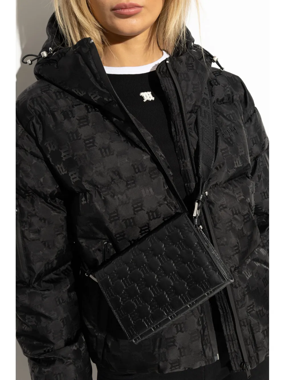 MISBHV embossed monogram shoulder bag - Bruin