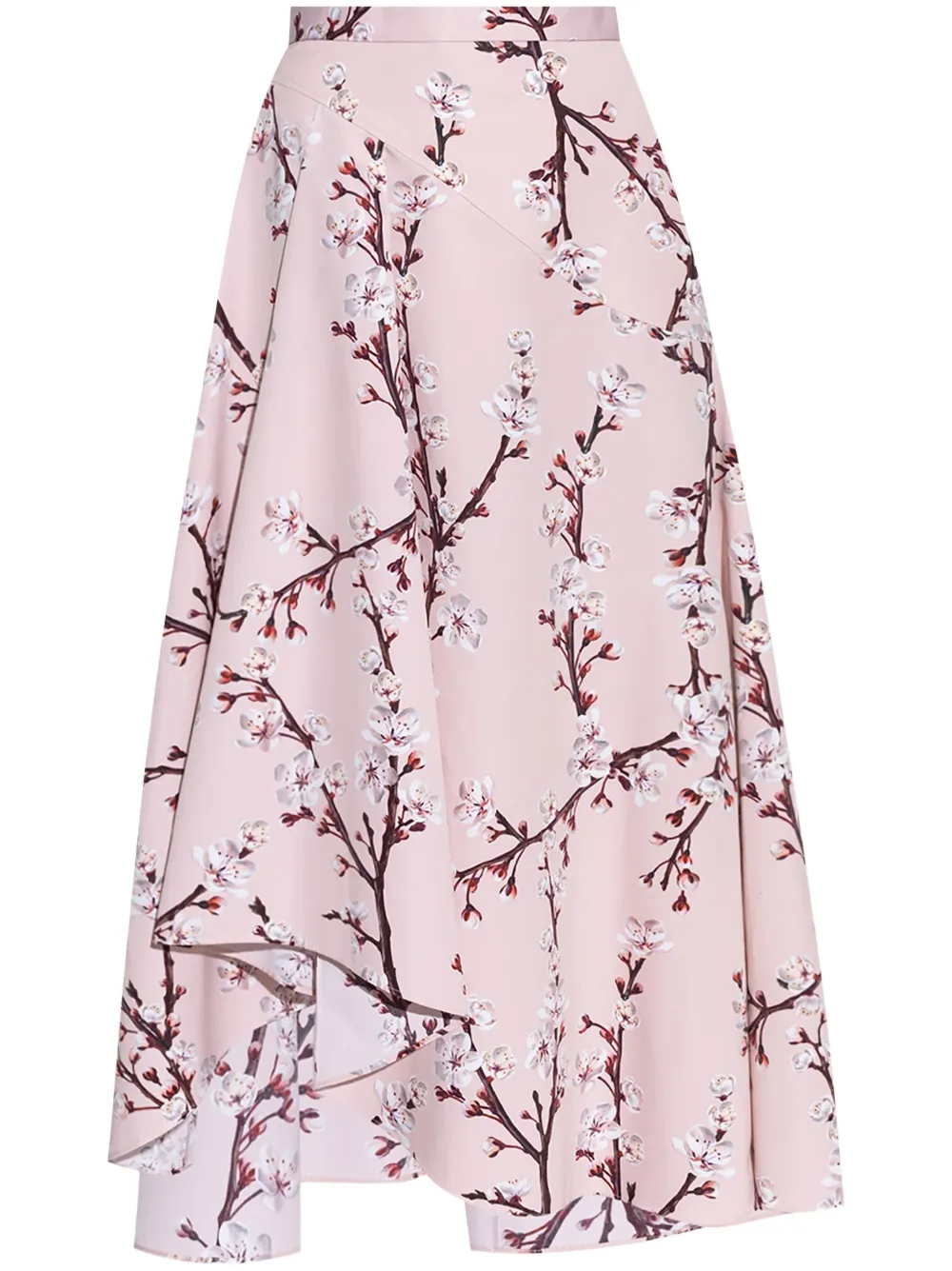 Alexander McQueen Midi-jurk met bloemenprint Roze