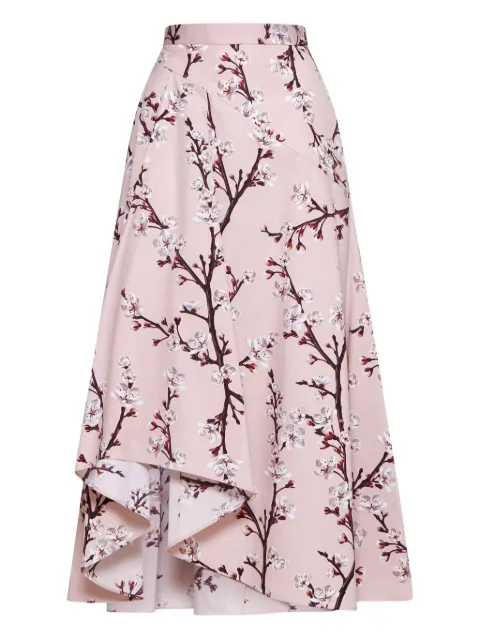 Alexander McQueen floral-print midi skirt