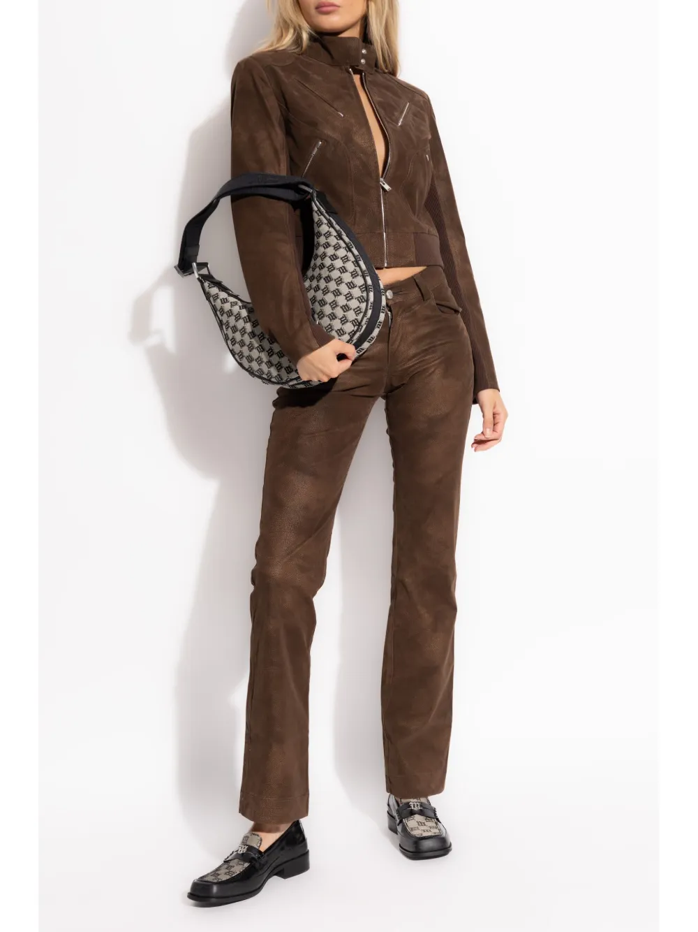 MISBHV faux-leather jacket - Bruin