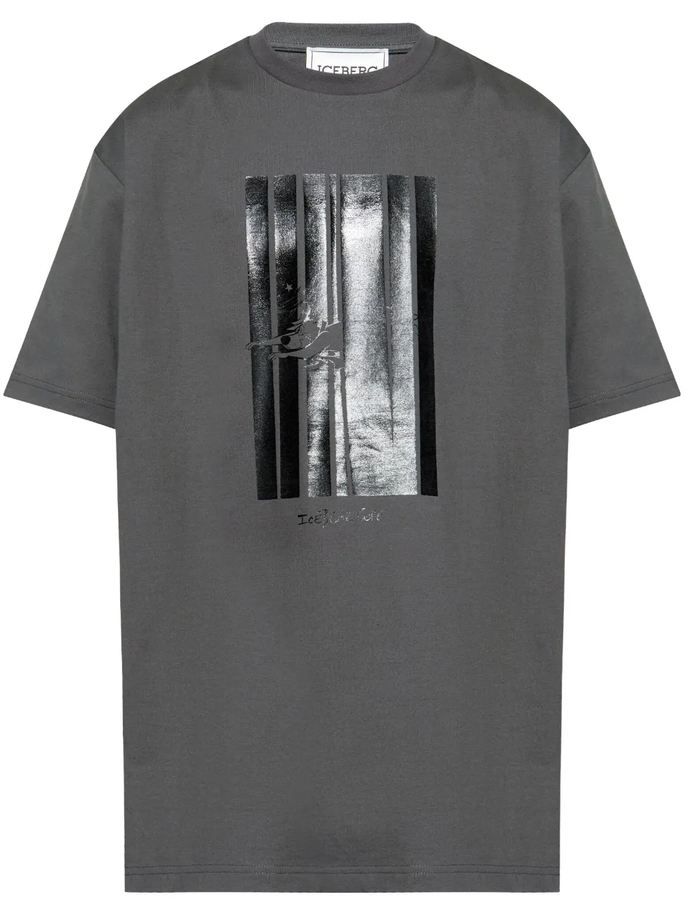 Iceberg Katoenen T-shirt met grafische print Grijs