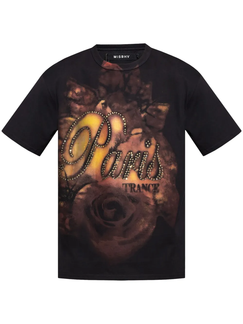 MISBHV Jatoenen T-shirt met grafische print van stras Zwart