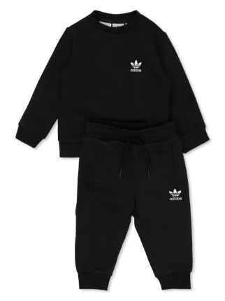 Adidas Kids logo embroidered Tarcksuit Set Black FARFETCH BH