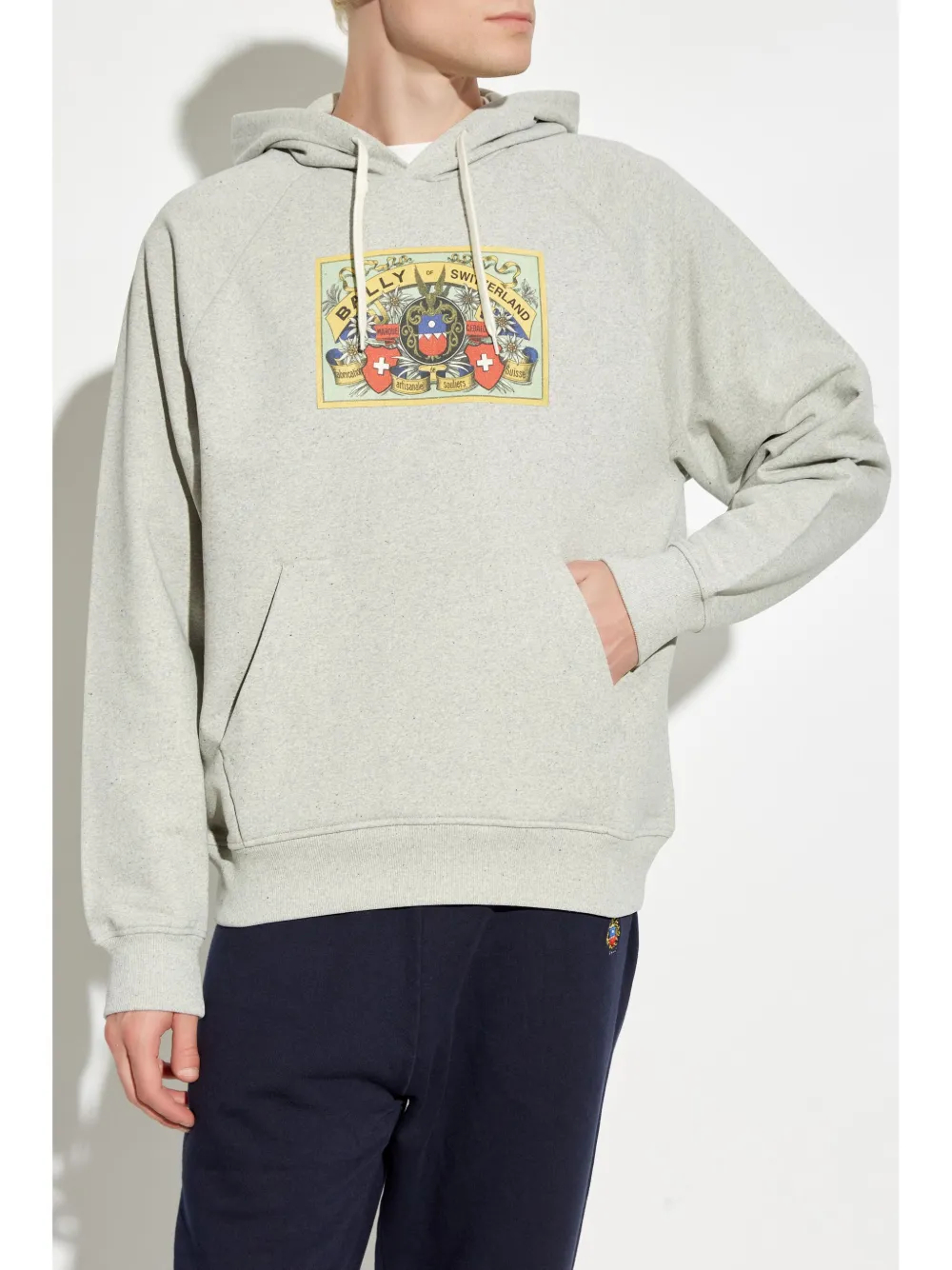 Bally Hoodie met logo Grijs