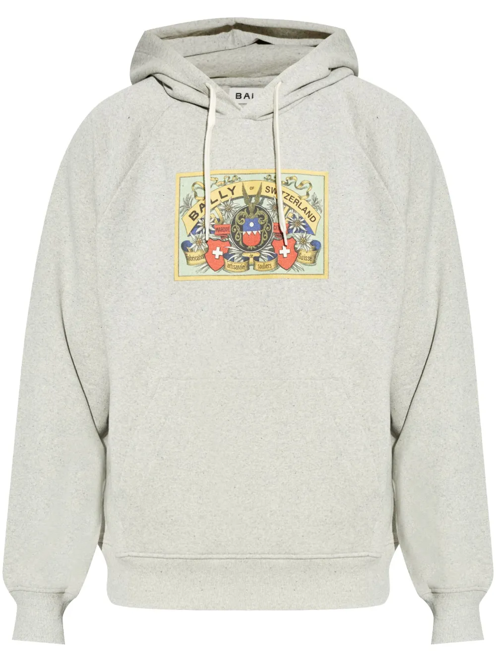 Bally logo crest hoodie | Grey | Image 1