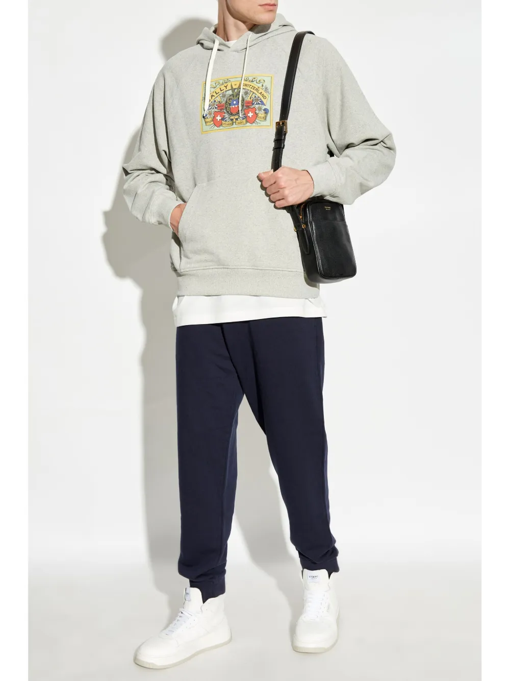 Bally Hoodie met logo - Grijs