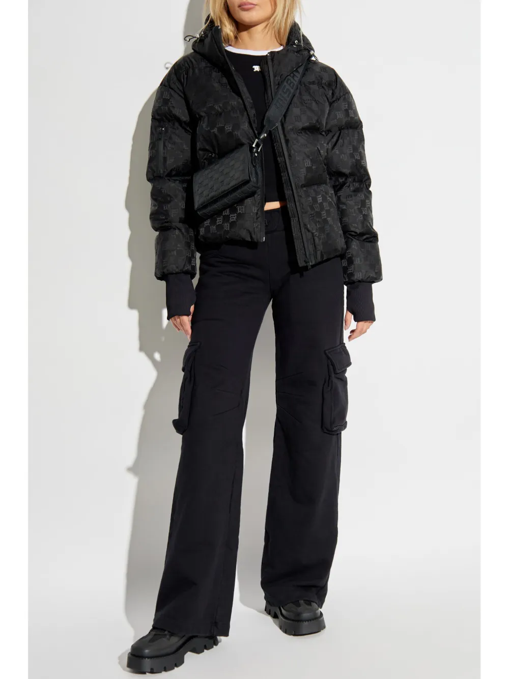 MISBHV logo-embroidered track trousers - Zwart