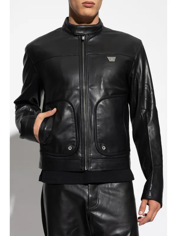 MISBHV Zipped Leather Jacket | Black | FARFETCH PL
